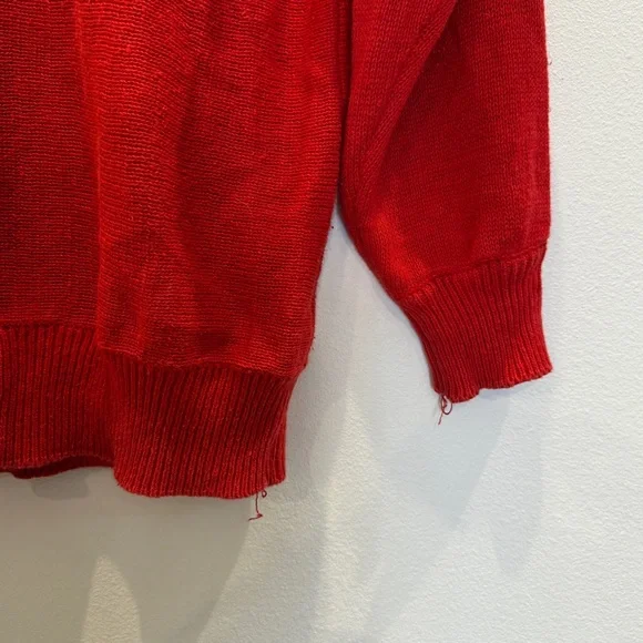 Marnie West Vintage Red Sequin Sweater Size Large - Picture 6 of 9